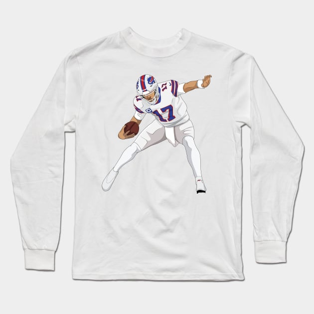 Josh Allen Long Sleeve T-Shirt by xavierjfong